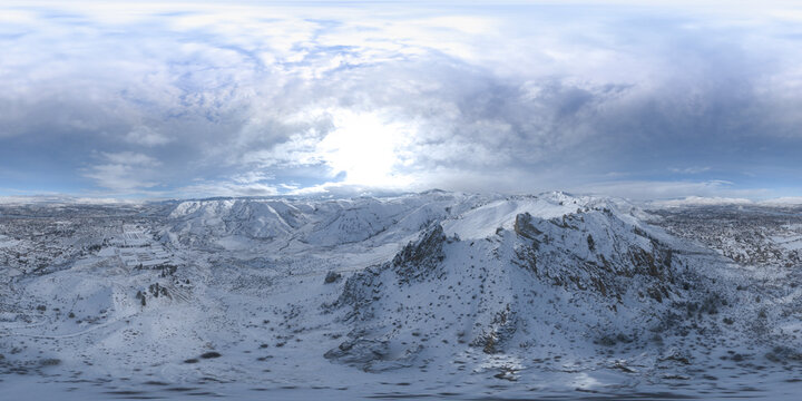 Snow Covered Saddle Rock