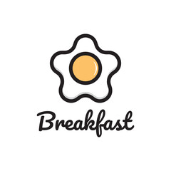 star egg logo. breakfast logo design