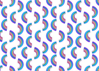 Rainbow background. Retro seamless pattern the 50s and 60s inspired. Seamless abstract Vintage vector illustration