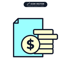 Financial calculation. Budget icon symbol template for graphic and web design collection logo vector illustration