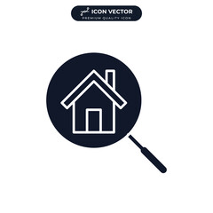 Find a Real Estate icon symbol template for graphic and web design collection logo vector illustration