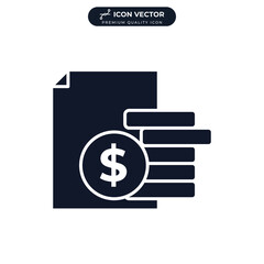 Financial calculation. Budget icon symbol template for graphic and web design collection logo vector illustration