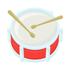 Drums Sign Emoji Icon Illustration. Music Instrument Vector Symbol Emoticon Design Clip Art Sign Comic Style.
