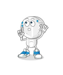 medicine tablet head cartoon eavesdropping vector. cartoon character