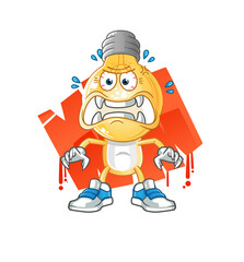 light bulb head cartoon monster vector. cartoon character