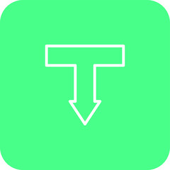 T junction Vector Icon Design Illustration