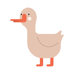 Funny goose vector cartoon character illustration isolated on a white background.