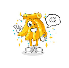 Banana agree mascot. cartoon vector