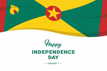 Grenada Independece Day. Vector Illustration. The illustration is suitable for banners, flyers, stickers, cards, etc.