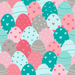 Easter seamless pattern with eggs. eggs seamless background. Vector illustration