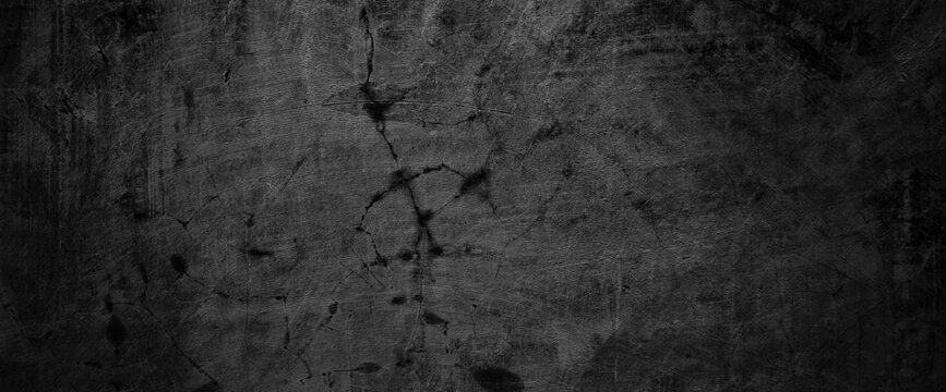 Cement texture for the background. Concrete walls, floor scratches, dark walls, Dark stone or slate wall © Background Studio