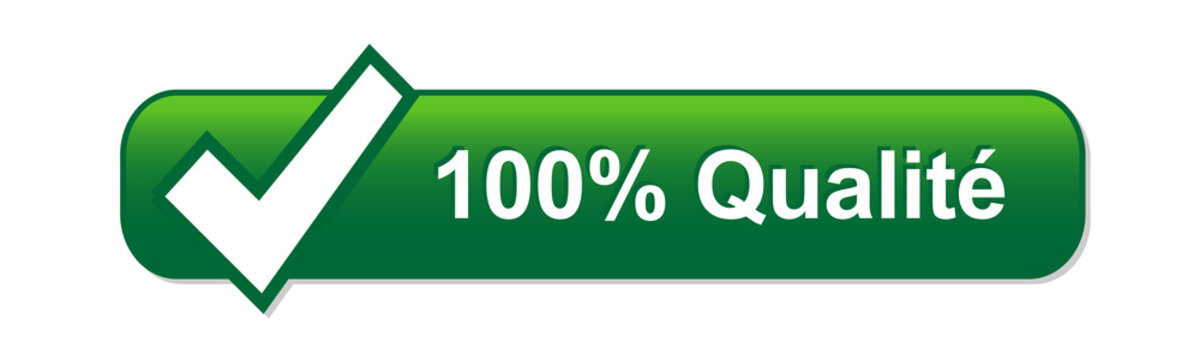 Bouton web vert vecteur 100% QUALITE