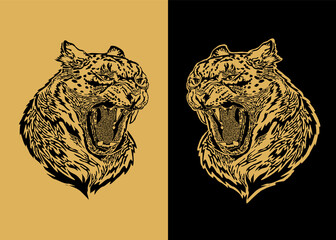 Illustration snow leopard