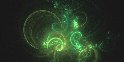 3D rendering abstract multicolor fractal background