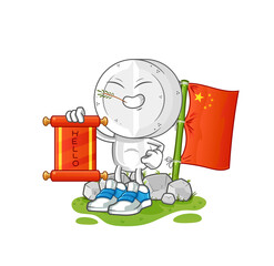 medicine tablet head cartoon chinese. cartoon mascot vector