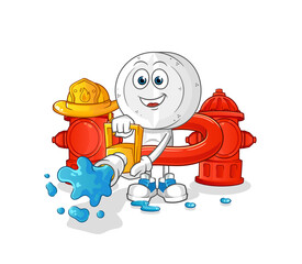 medicine tablet head cartoon firefighter vector. cartoon character