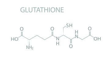Glutathione molecular skeletal chemical formula.	
