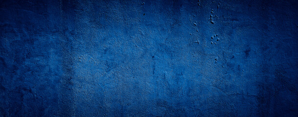 Obraz premium dark blue grungy abstract cement concrete wall texture background