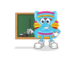 DNA teacher vector. cartoon character