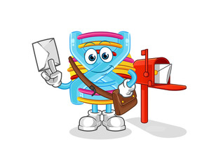 Obraz premium DNA postman vector. cartoon character