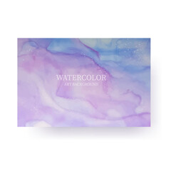 Elegance watercolor background with marble texture. Galaxy, space. Vector illustration.