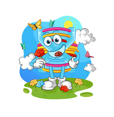 DNA pick flowers in spring. character vector