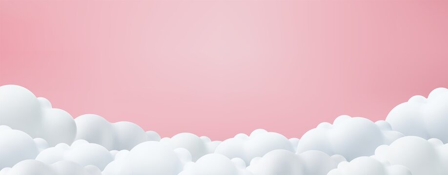 Beautiful clouds on pink backdrop.