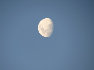 Moon in the bright sky