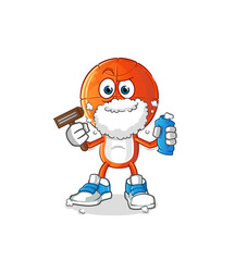 basketball head cartoon shave facial hair vector. cartoon character