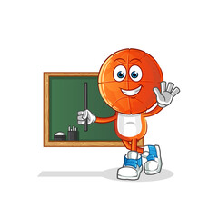 Obraz premium basketball head cartoon teacher vector. cartoon character