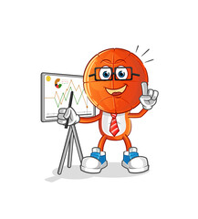 basketball head cartoon marketing character. cartoon vector