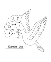 dove with heart