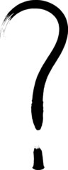 hand drawn question mark symbol