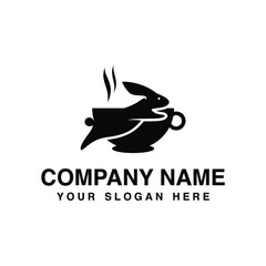 rabbit and glass logo