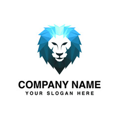 abstract lion logo design