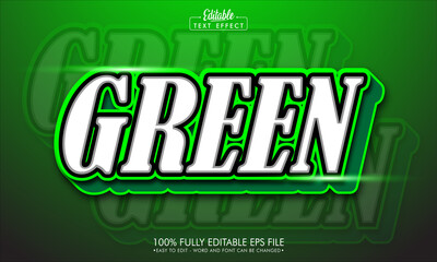 Green 3d editable text effect