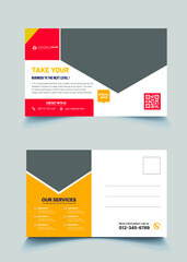 corporate business postcard design template