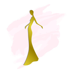 Obraz na płótnie Canvas lady silhouette, svg