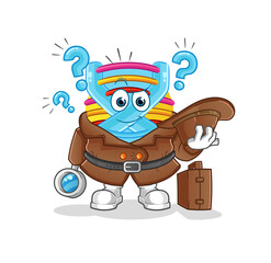 DNA detective vector. cartoon character