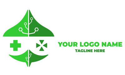 abstract game technology leaf logo