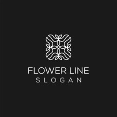Abstract elegant floral logo icon vector design. Universal creative premium symbol.