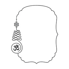 Buddhist symbol represents life’s path, frame