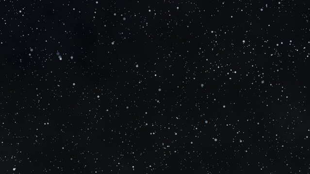 Stars in sky, starry night blue starlight shine of milky way. Space and astronomy concept - stars over black background. Video 4K