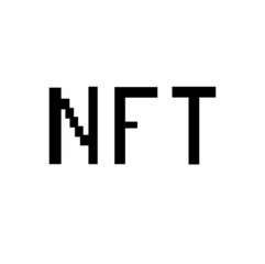 NFT inscription isolated on a white background, illustration of a permanent token
