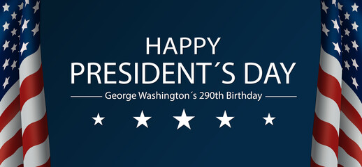 Presidents Day, George Washingtons 290th Birthday - obrazy, fototapety, plakaty