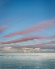 Cloud formation over warm baltic sea during cold winter (high iso image)