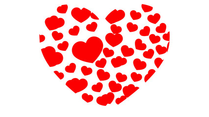 simple red heart pattern