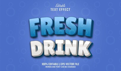 Fresh Drink Editable Text Effect Style