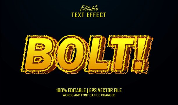 Bolt Editable Text Effect Style