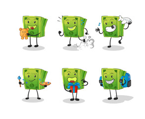 money children group character. cartoon mascot vector